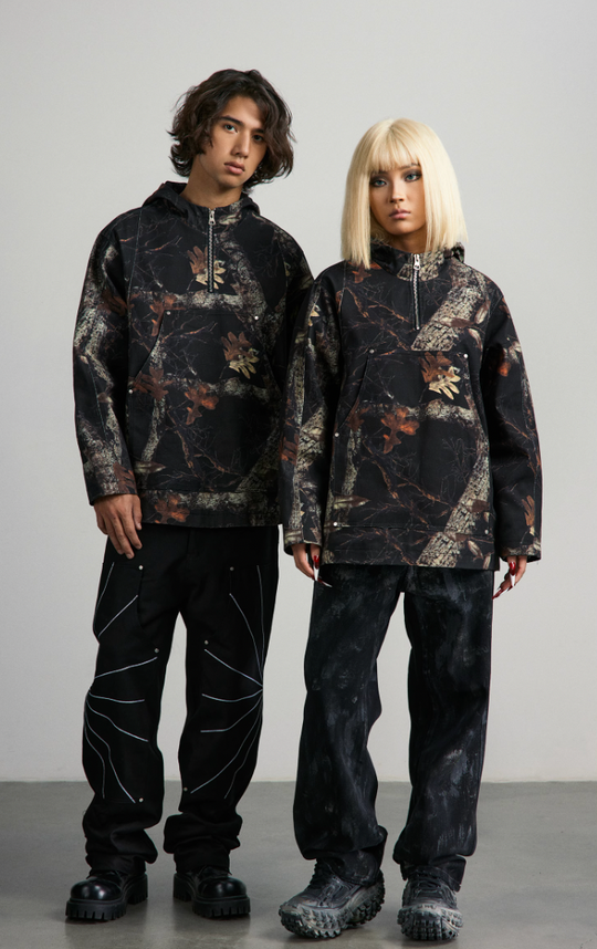 ANTIDOTE Leaf Camouflage Half Jacket
