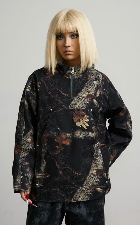 ANTIDOTE Leaf Camouflage Half Jacket