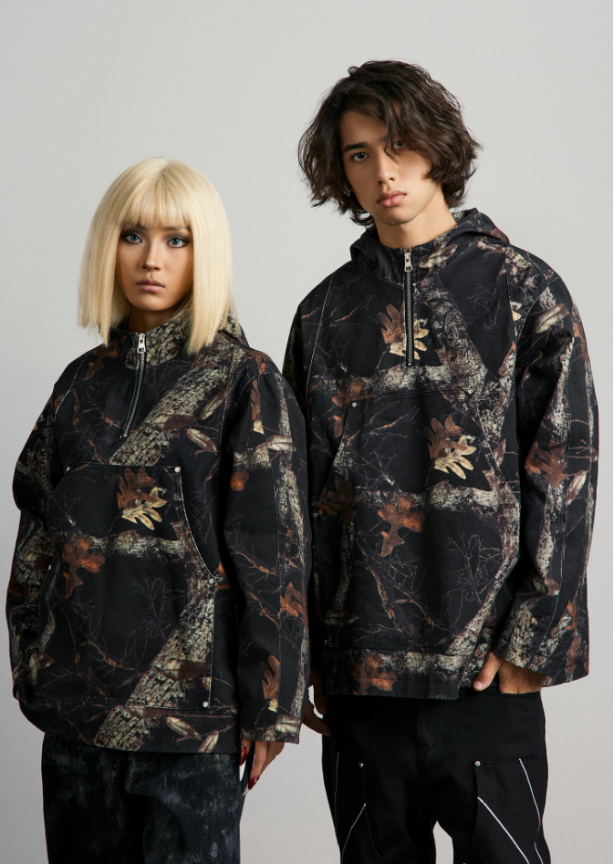 ANTIDOTE Leaf Camouflage Half Jacket