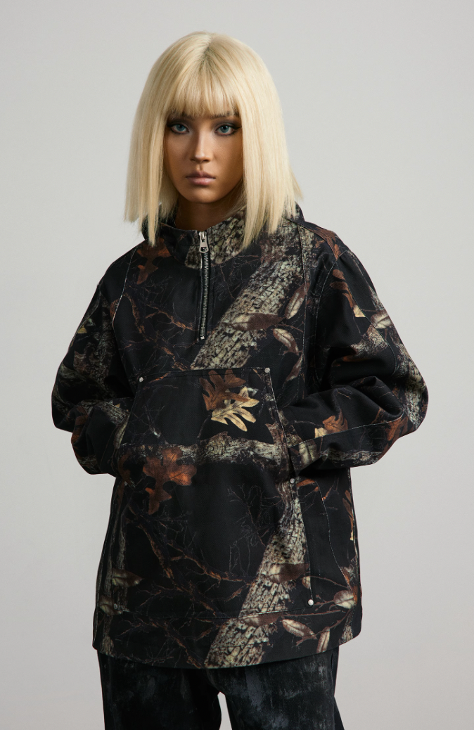 ANTIDOTE Leaf Camouflage Half Jacket