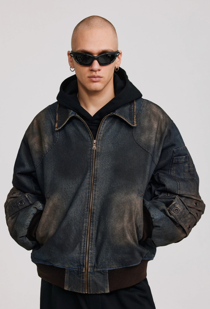 ANTIDOTE Vintage Dirty Denim Cotton Jacket