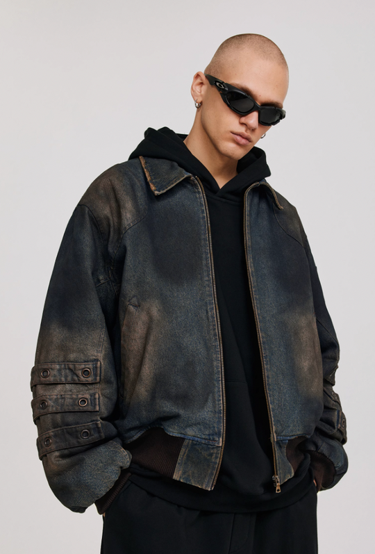 ANTIDOTE Vintage Dirty Denim Cotton Jacket