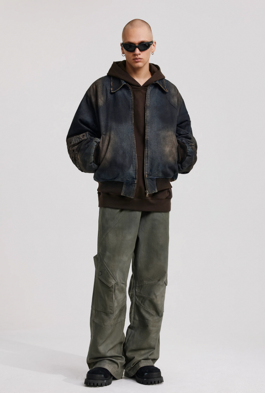 ANTIDOTE Vintage Dirty Denim Cotton Jacket