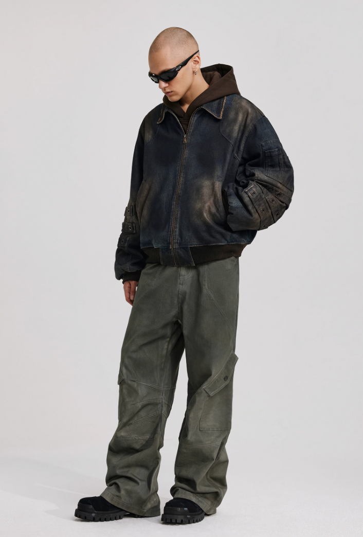 ANTIDOTE Vintage Dirty Denim Cotton Jacket