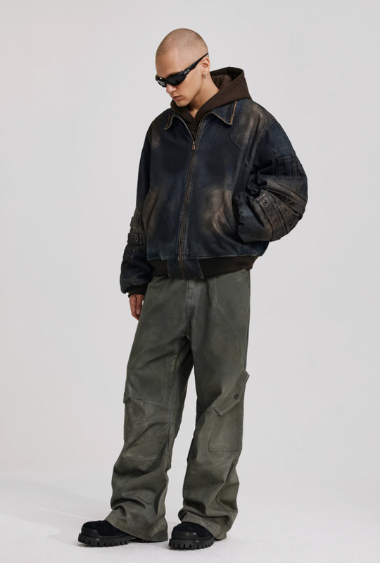 ANTIDOTE Vintage Dirty Denim Cotton Jacket