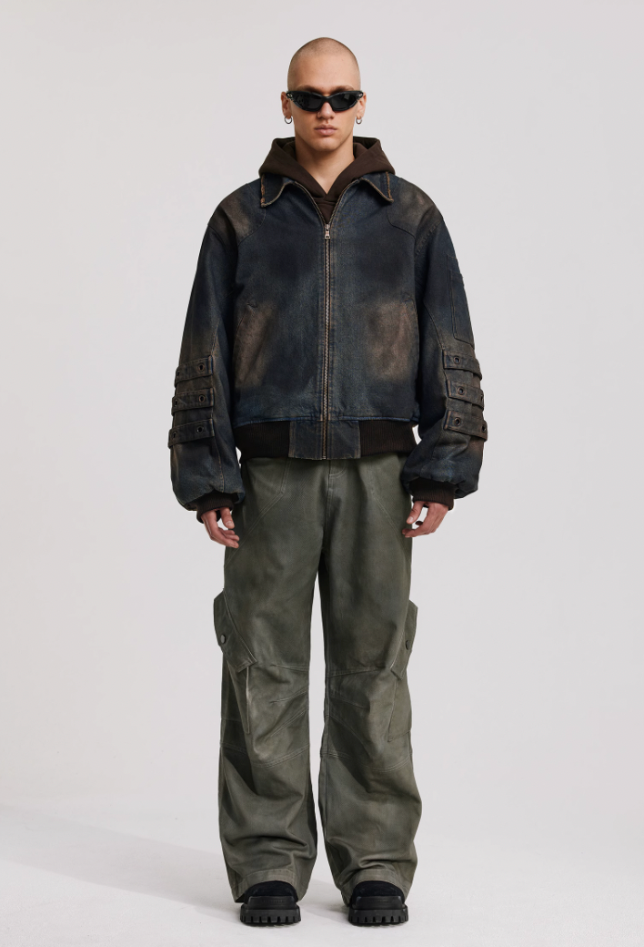 ANTIDOTE Vintage Dirty Denim Cotton Jacket