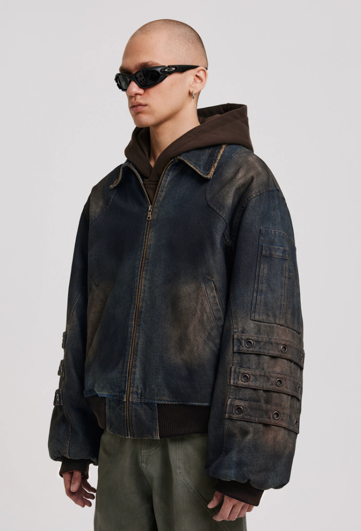 ANTIDOTE Vintage Dirty Denim Cotton Jacket