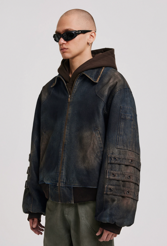 ANTIDOTE Vintage Dirty Denim Cotton Jacket