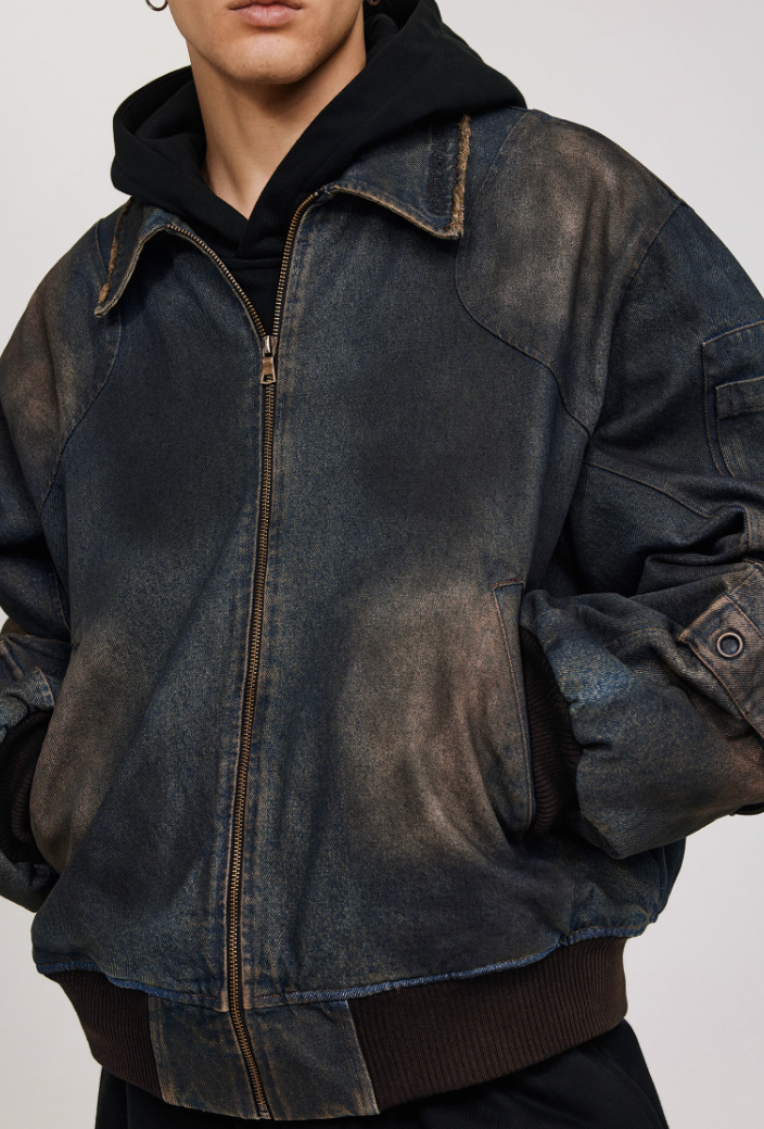 Dirty Ripped Jacket Shop Now ANTIDOTE Dirty Denim Jacket – Face 3 Face