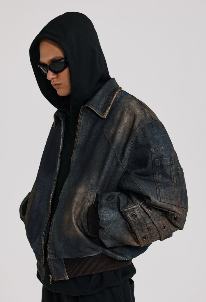 ANTIDOTE Vintage Dirty Denim Cotton Jacket