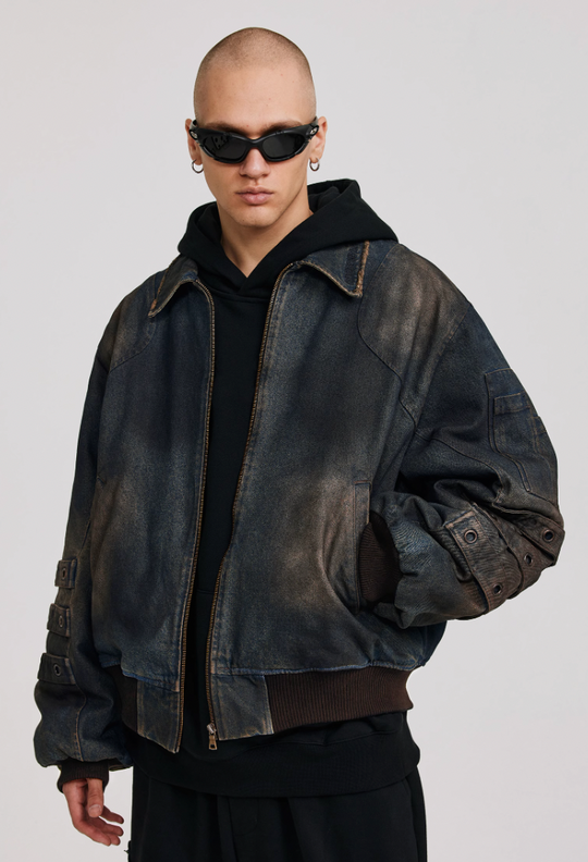 ANTIDOTE Vintage Dirty Denim Cotton Jacket