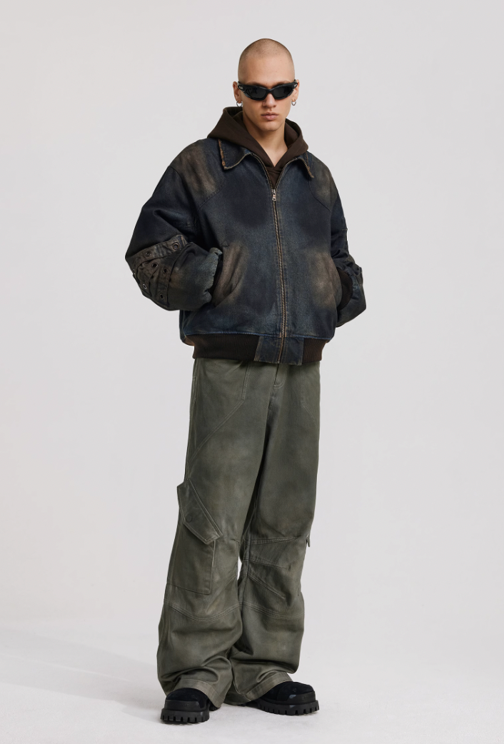 ANTIDOTE Vintage Dirty Denim Cotton Jacket