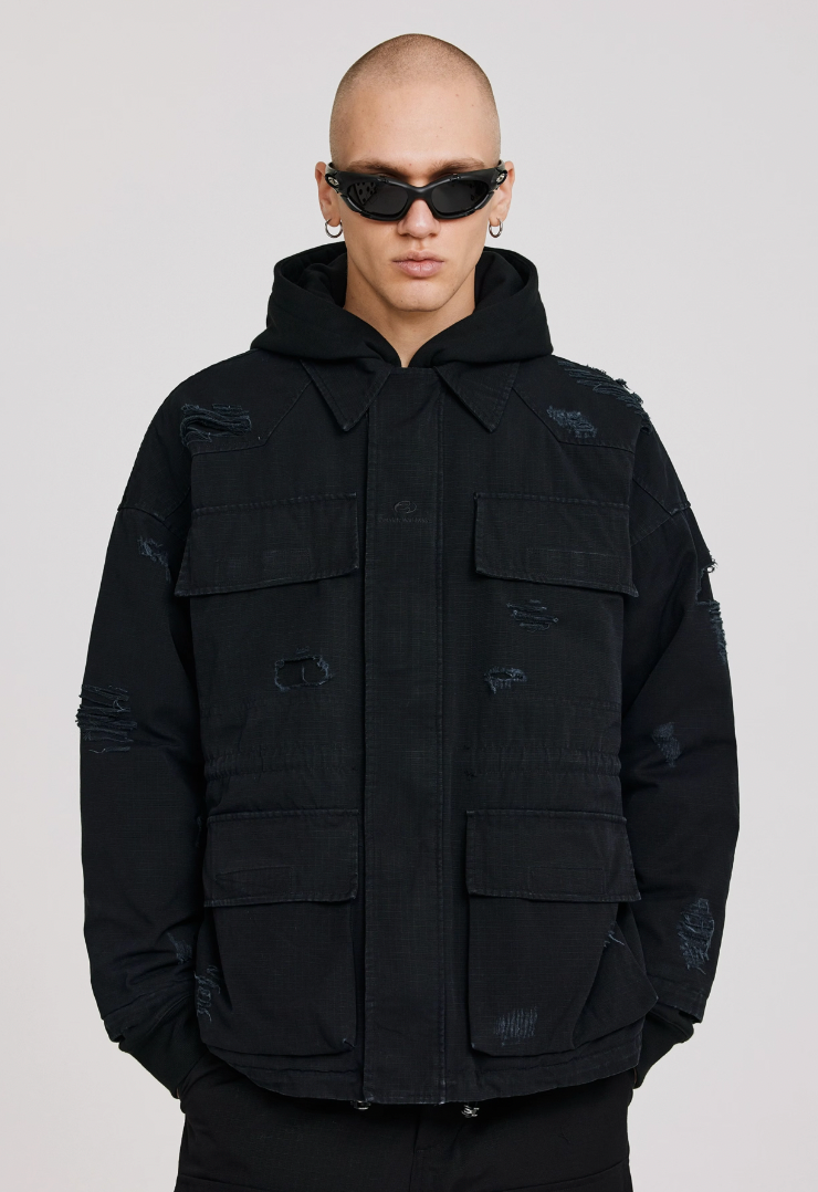 ANTIDOTE Four Pockets Knife Cut Sabotage Workwear Jacket