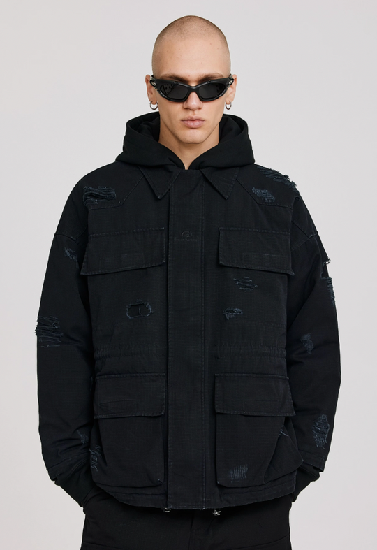 ANTIDOTE Four Pockets Knife Cut Sabotage Workwear Jacket