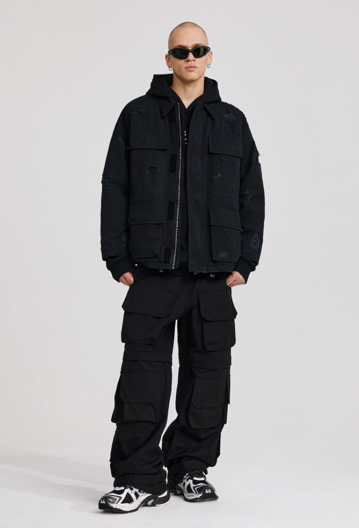 ANTIDOTE Four Pockets Knife Cut Sabotage Workwear Jacket