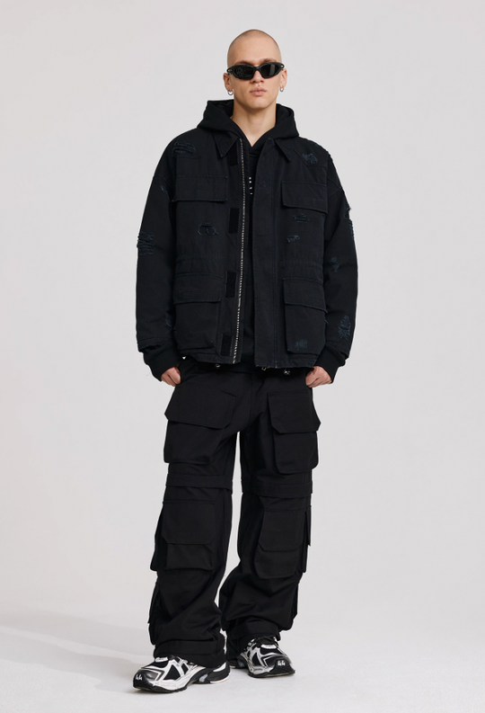 ANTIDOTE Four Pockets Knife Cut Sabotage Workwear Jacket