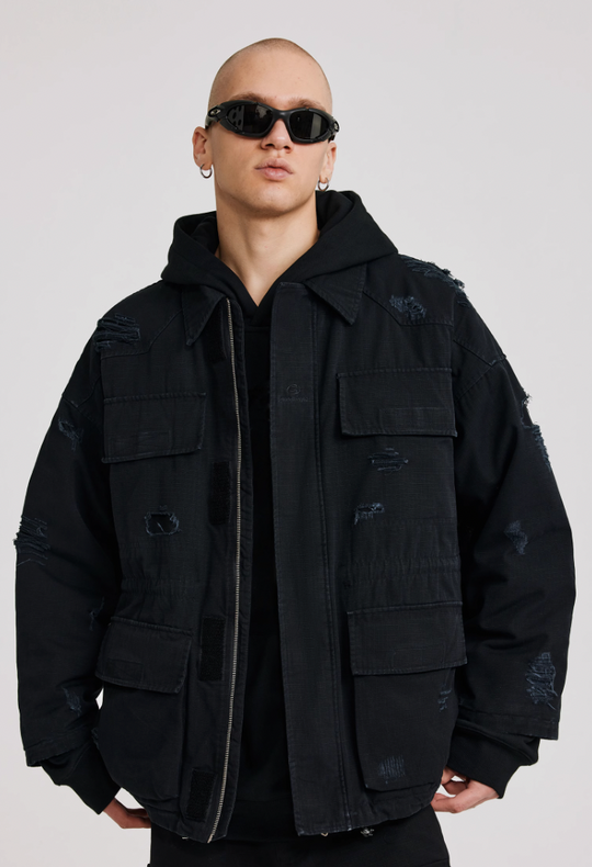 ANTIDOTE Four Pockets Knife Cut Sabotage Workwear Jacket