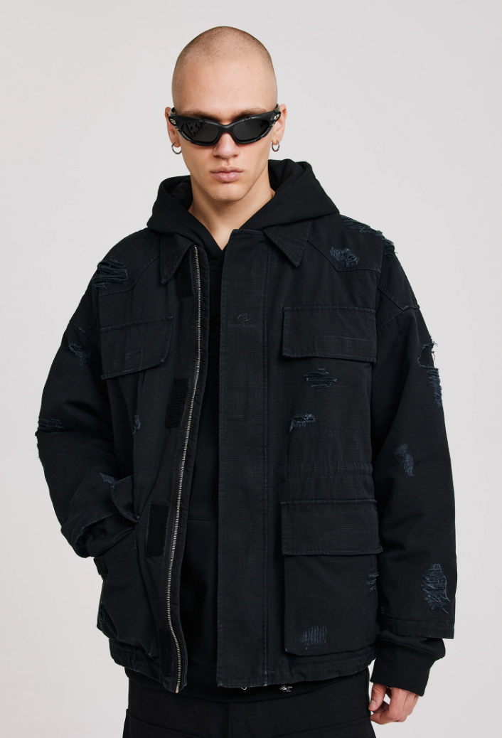 ANTIDOTE Four Pockets Knife Cut Sabotage Workwear Jacket