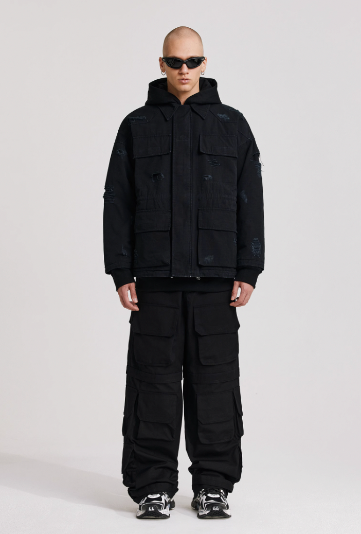 ANTIDOTE Four Pockets Knife Cut Sabotage Workwear Jacket