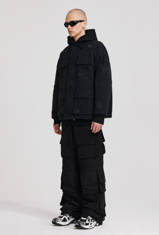 ANTIDOTE Four Pockets Knife Cut Sabotage Workwear Jacket