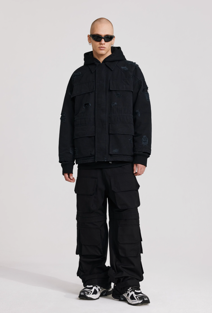 ANTIDOTE Four Pockets Knife Cut Sabotage Workwear Jacket