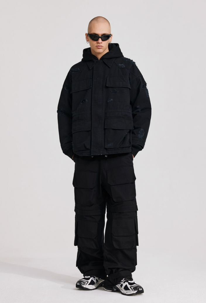 ANTIDOTE Four Pockets Knife Cut Sabotage Workwear Jacket