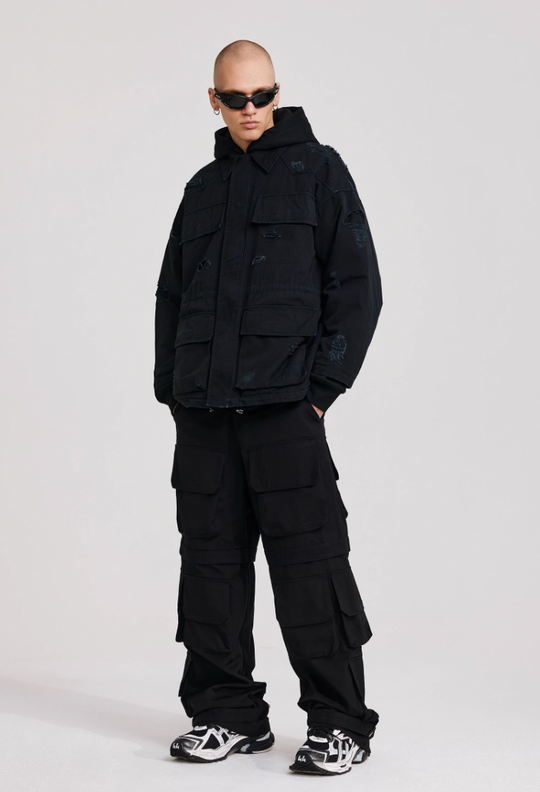 ANTIDOTE Four Pockets Knife Cut Sabotage Workwear Jacket