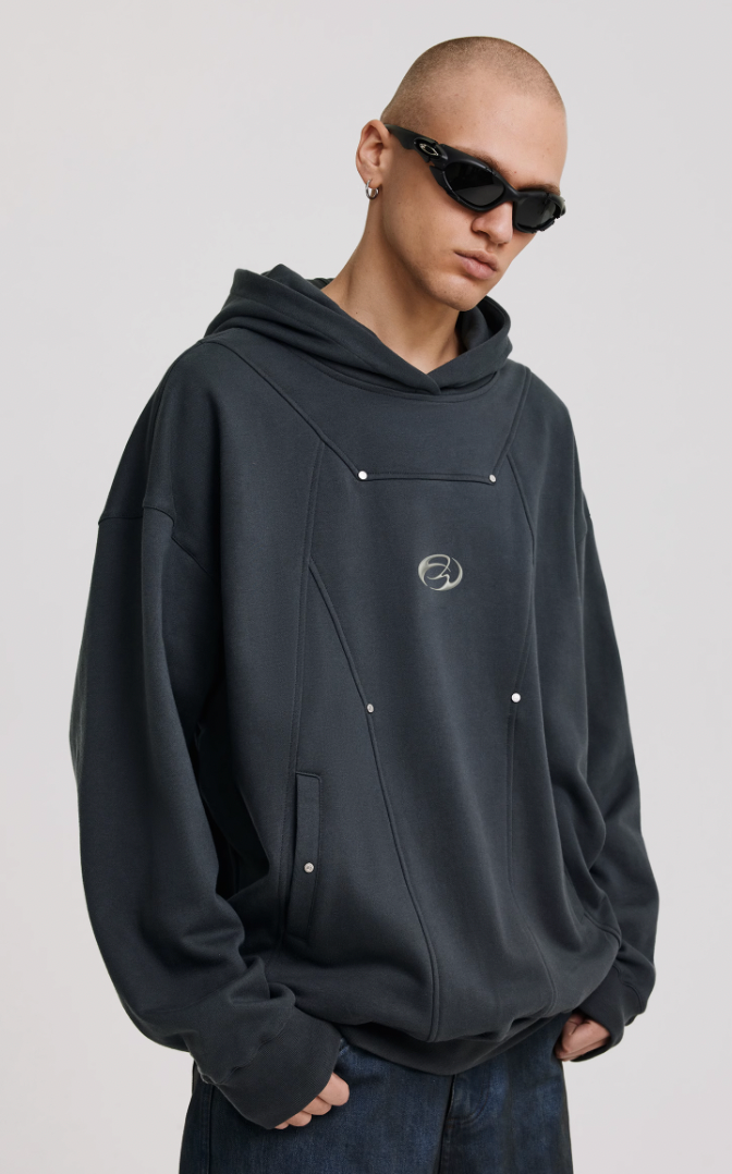 ANTIDOTE Deconstructed Studded Hoodie