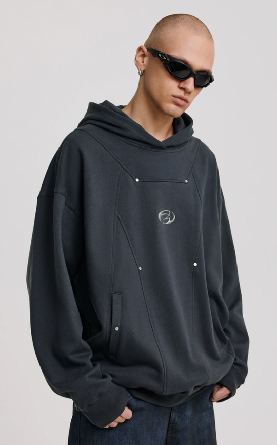 ANTIDOTE Deconstructed Studded Hoodie