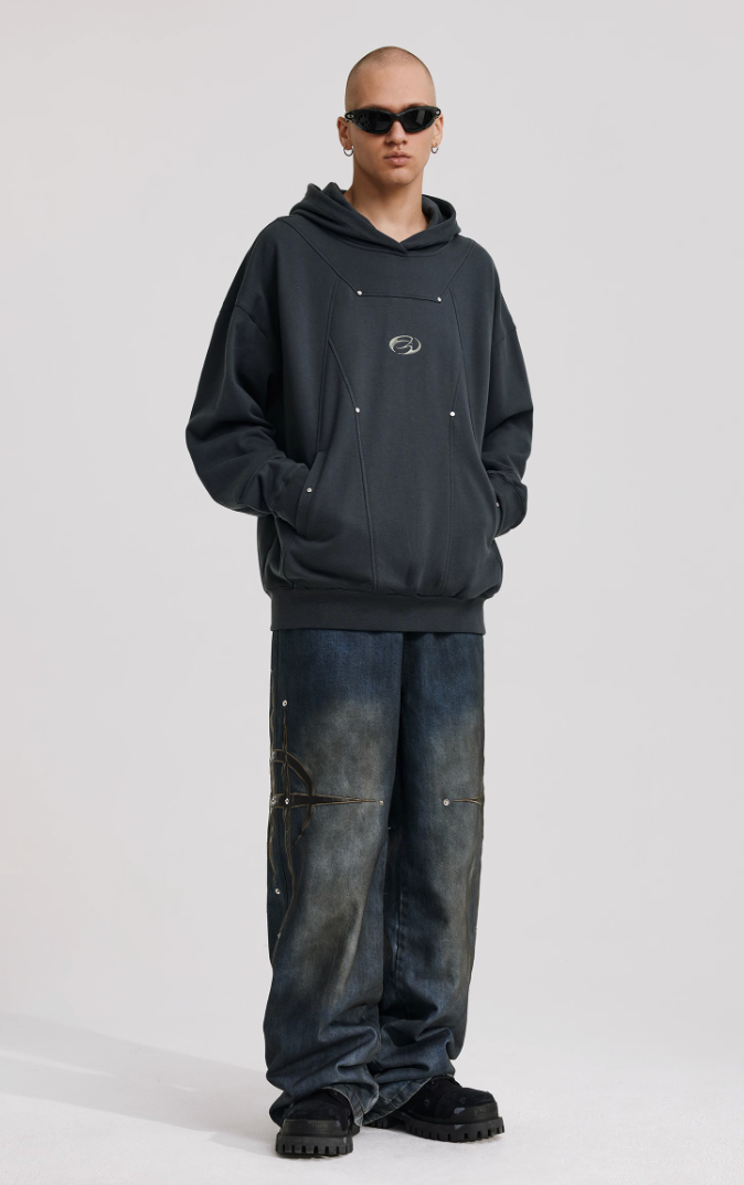 ANTIDOTE Deconstructed Studded Hoodie