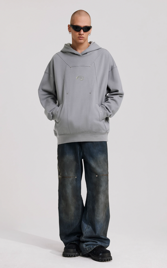 ANTIDOTE Deconstructed Studded Hoodie