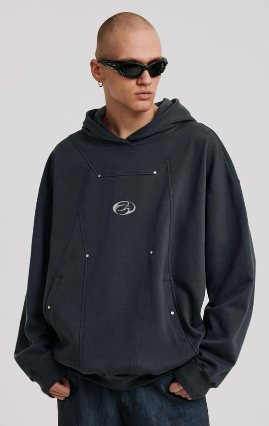 ANTIDOTE Deconstructed Studded Hoodie