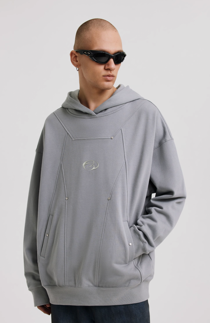 ANTIDOTE Deconstructed Studded Hoodie