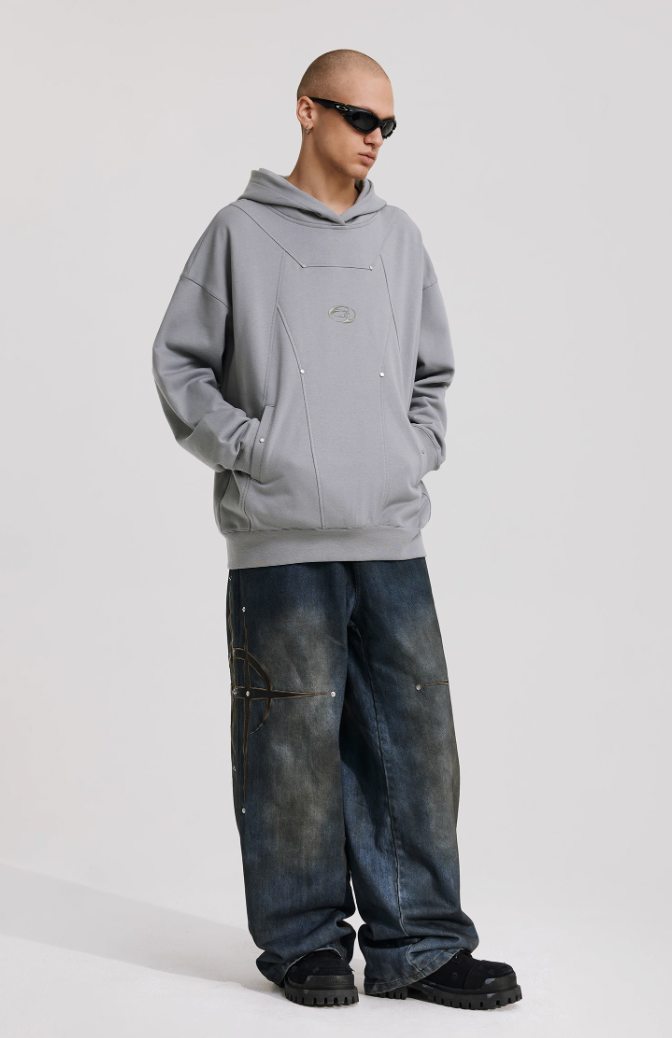 ANTIDOTE Deconstructed Studded Hoodie