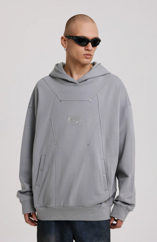 ANTIDOTE Deconstructed Studded Hoodie