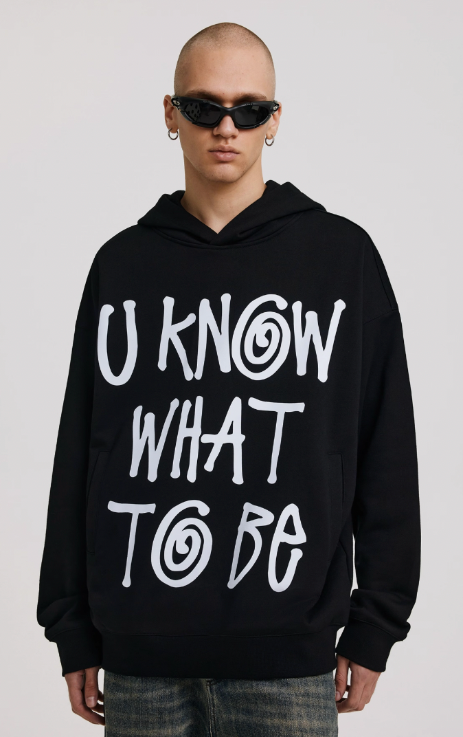 ANTIDOTE Large Letter Print Hoodie