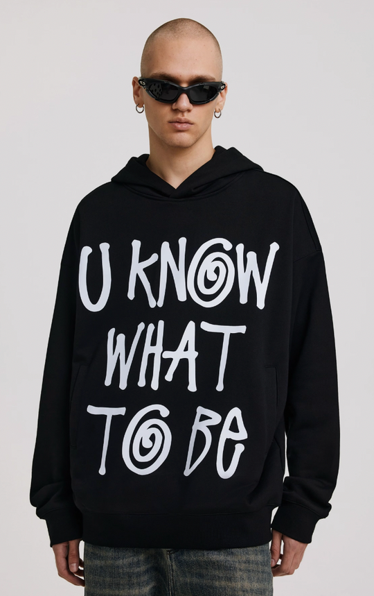 ANTIDOTE Large Letter Print Hoodie