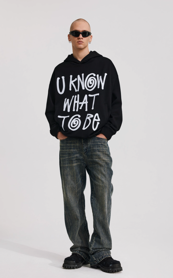 ANTIDOTE Large Letter Print Hoodie