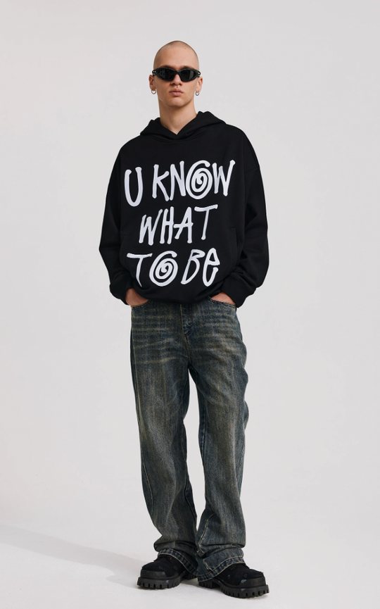 ANTIDOTE Large Letter Print Hoodie