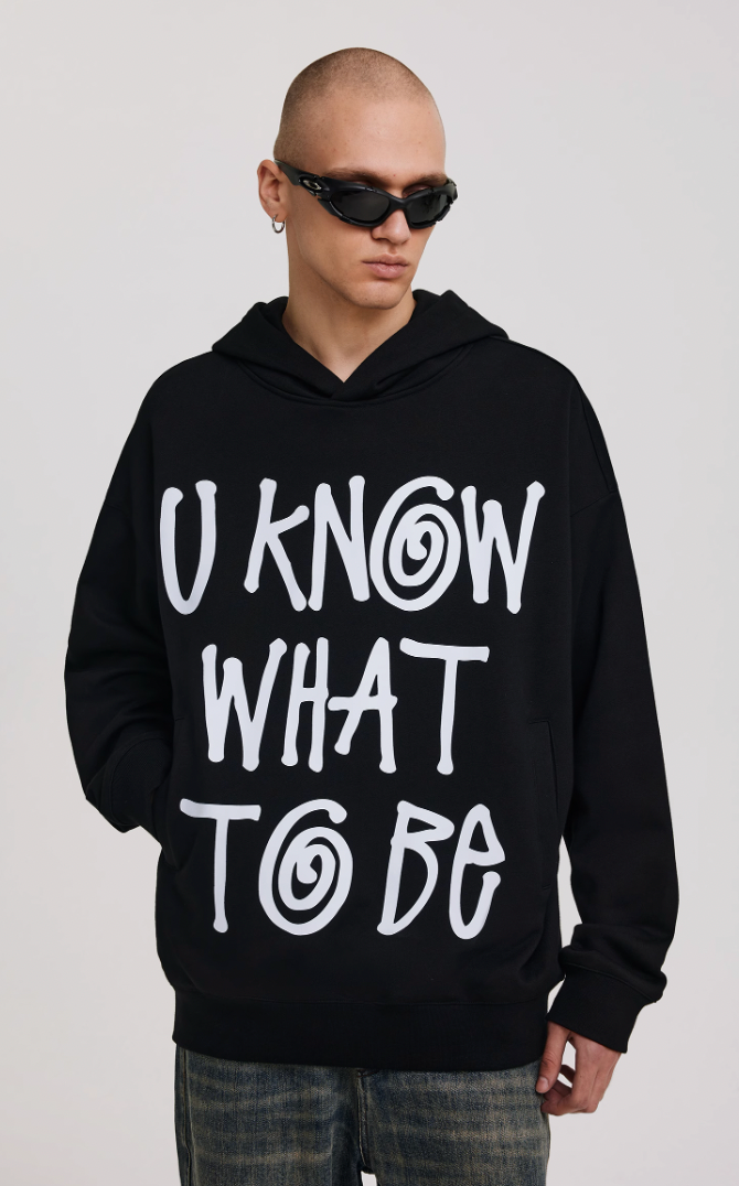 ANTIDOTE Large Letter Print Hoodie