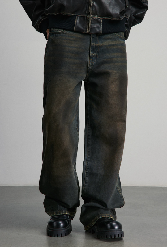 ANTIDOTE Vintage Washed Dirty Denim Pants