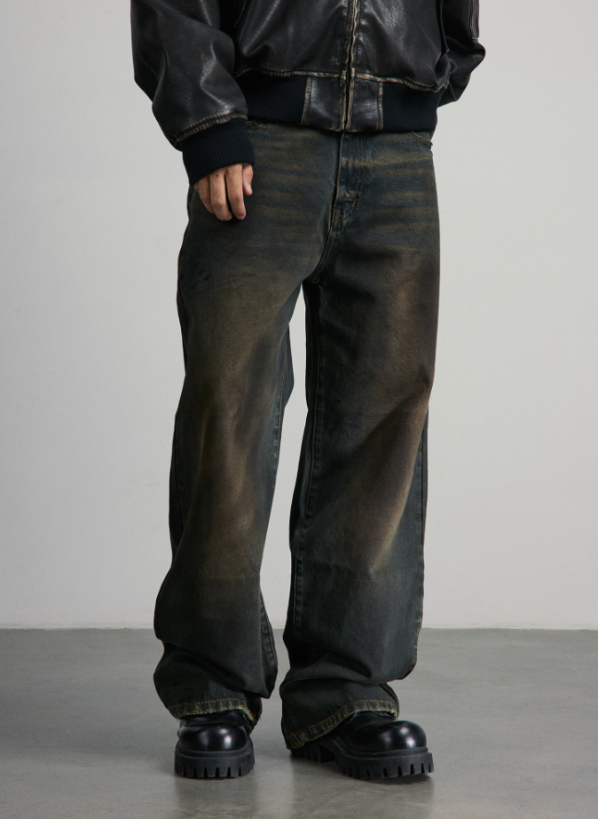 ANTIDOTE Vintage Washed Dirty Denim Pants