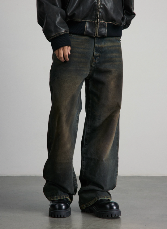 ANTIDOTE Vintage Washed Dirty Denim Pants