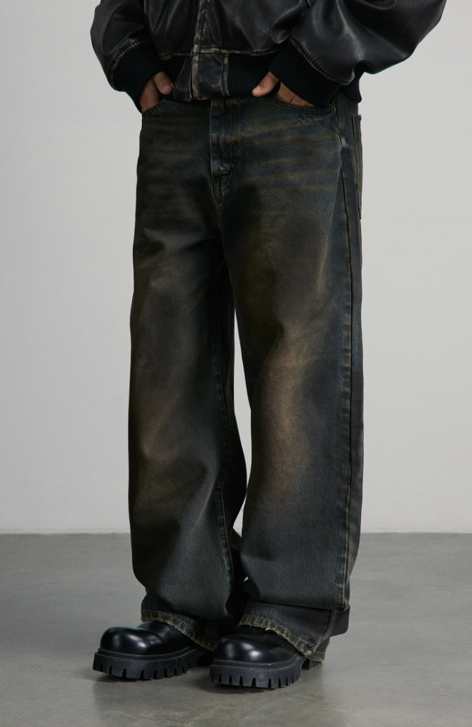 ANTIDOTE Vintage Washed Dirty Denim Pants