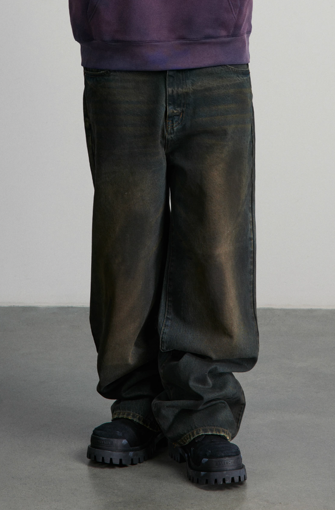 ANTIDOTE Vintage Washed Dirty Denim Pants