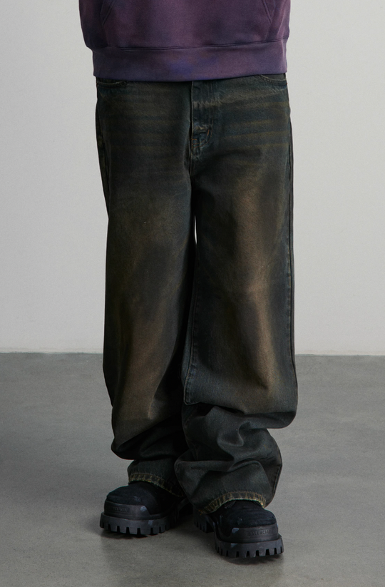 ANTIDOTE Vintage Washed Dirty Denim Pants