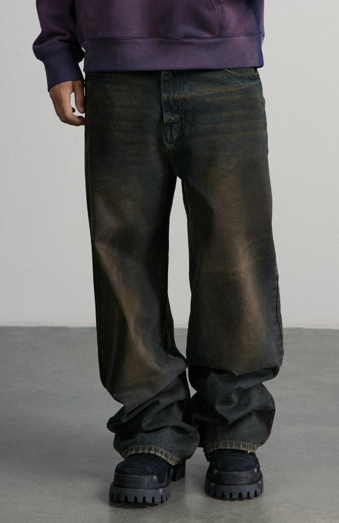 ANTIDOTE Vintage Washed Dirty Denim Pants