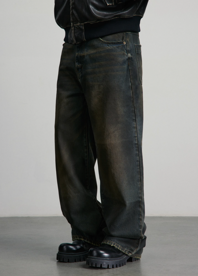 ANTIDOTE Vintage Washed Dirty Denim Pants