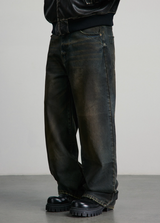ANTIDOTE Vintage Washed Dirty Denim Pants