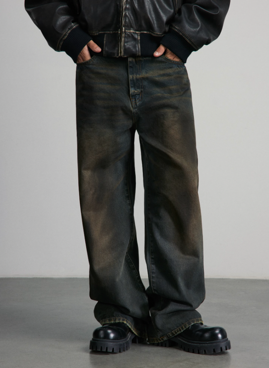 ANTIDOTE Vintage Washed Dirty Denim Pants